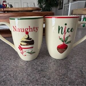 Festive Naughty and Nice Holiday Mugs